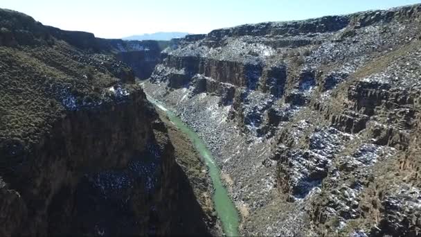 Drone Video Rio Grande Gorge Valley Canyon Colorado New Mexico — 图库视频影像