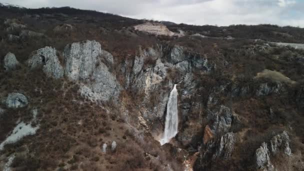 Beautiful Waterfall Mountains Albania Skakavica — Vídeo de Stock