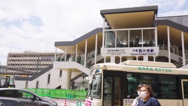 Yamato Saidaiji Station Murder Place Shinzo Abe Japanese Former Prime — Vídeo de Stock