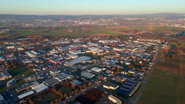 Aerial Orbit Industrial Commercial Park Mlheim Krlich Rhineland Palatinate Germany — Stok video