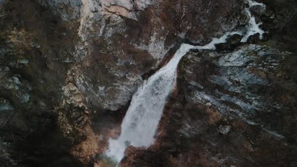 Beautiful Albanian Waterfall Skakavica Drone — ストック動画
