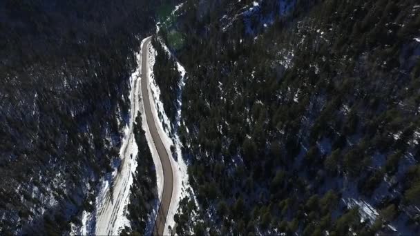 Drone Video Rocky Mountains Taos New Mexico Colorado Winter Snow — Video