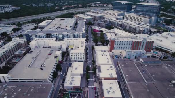 Drone Shot Domain Strip Austin 2022 — Stock Video