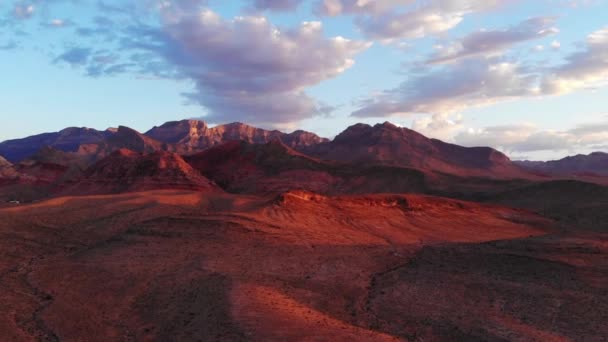 Morning Aerial Panorama Mountains Southwest Usa — Stock video