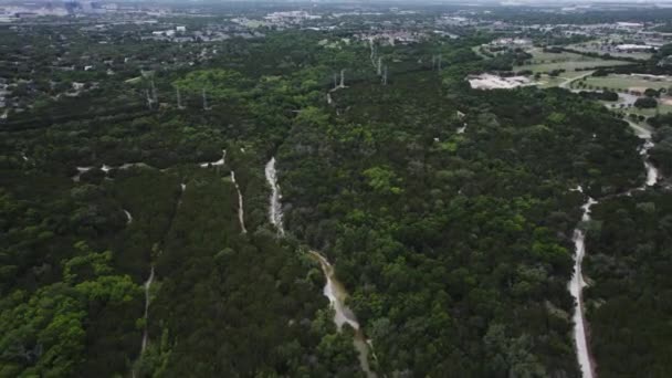 Drone Walnut Creek Austin City Background — Wideo stockowe