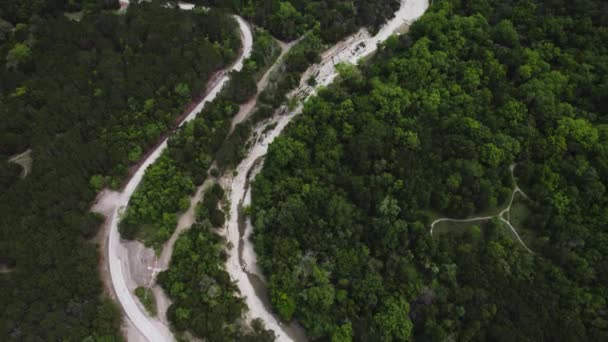 Drone Walnut Creek Trails River Austin — Vídeo de stock