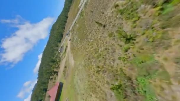 Crazy Freestyle Drone Fpv Pov Valle Nuevo Pyramid Dominican Republic — стоковое видео