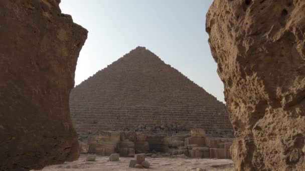Pyramid Menkaure Giza Pyramid Complex Egypt — Stock Video
