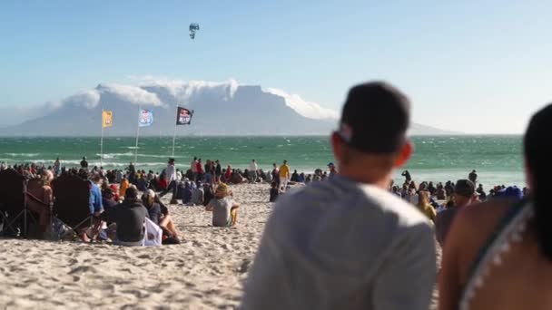 Kiteboarder Giel Vlugt Netherlands Doing Megaloop Red Bull Kota Event — Stok video