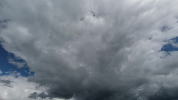 Dark Cumulonimbus Rain Clouds Roll Big Sky Time Lapse — Stockvideo