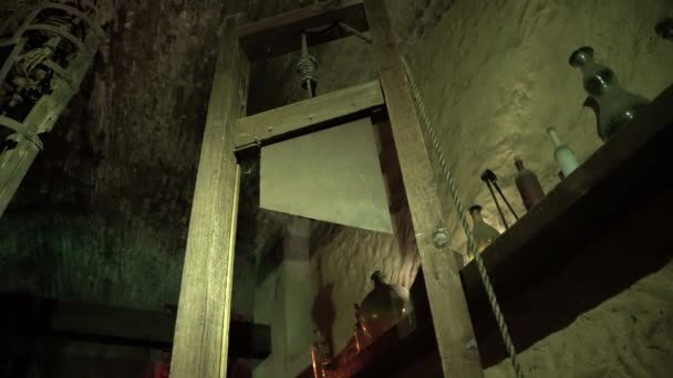 Guillotine Museum Dungeon — Stock video