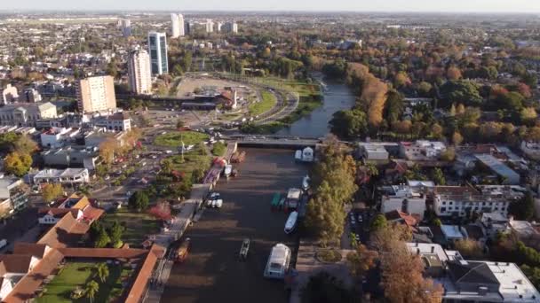 Tigre Residential Area Buenos Aires Province Cityscape Parana River Cars — Stock videók