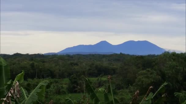 View Volcano Villages Landscape Sukabumi West Java Indonesia — Stok video