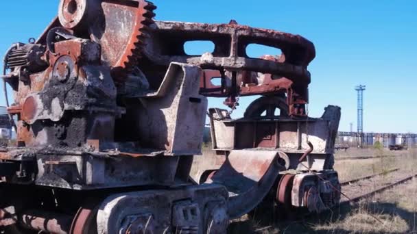 Exterior View Abandoned Soviet Heavy Metallurgy Melting Factory Liepajas Metalurgs — Stock video