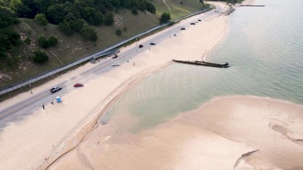 Tracking Shoreline Freshly Dredged Sand 2022 — Αρχείο Βίντεο