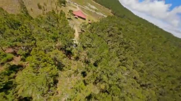 Crazy Freestyle Drone Fpv Pov Valle Nuevo Pyramid Dominican Republic — Stock video
