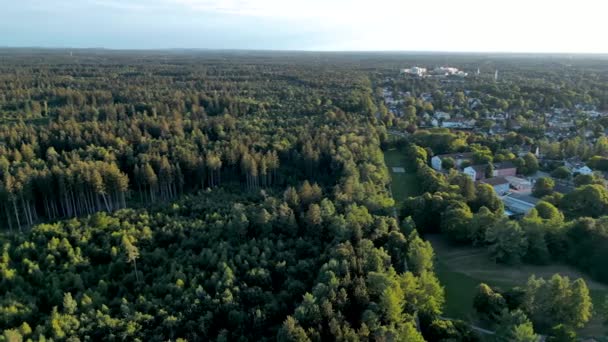 Aerial View Suburban Munich Drone Flying Middle Class Family Houses — Vídeo de Stock