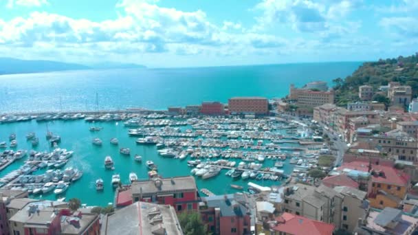 Santa Margherita Ligure Beautiful Town Sea Liguria Italy Drone Aerial — Stok video