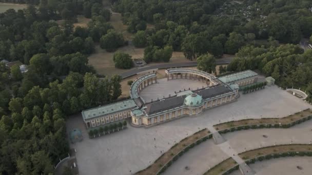 Circular Drone Footage South Side Sanssouci Palace Potsdam Germany — Vídeos de Stock