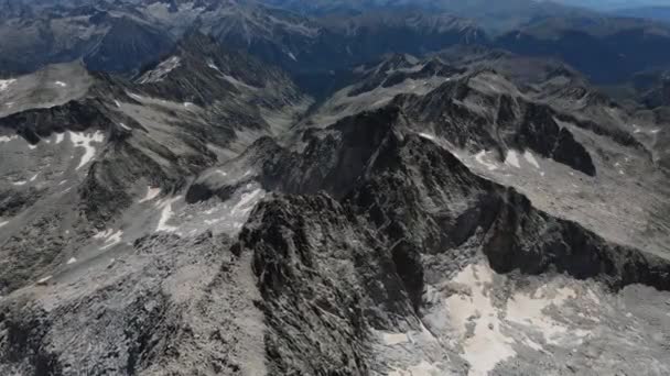 Drone Footage Mountains Aneto Summit Pyrenees — Vídeo de Stock