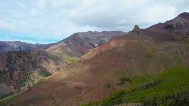 Telluride Κολοράντο Ηπα Εναέρια Drone Shot Rocky Mountains Alpine Mountain — Αρχείο Βίντεο