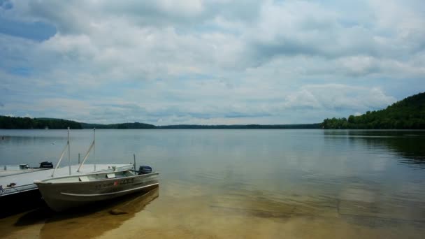 Dock Peaceful Lake Maine — Video