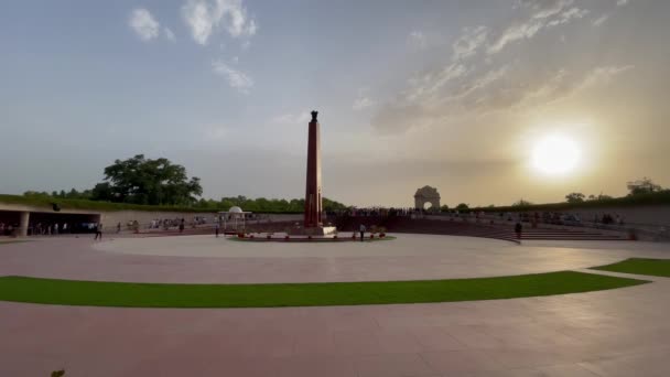 Indian Army Amar Chakra Circle Immortality National War Memorial New — Stock videók