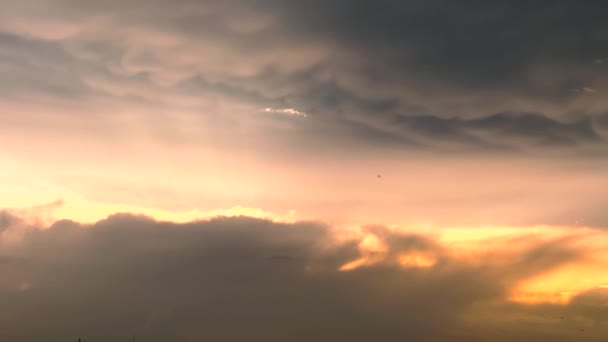 Dramatic Cloudy Sky Sunset Close Timelapse — ストック動画