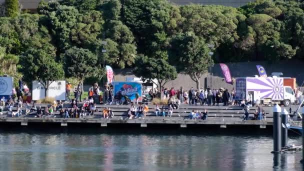 Pazar Meyvesi Sebze Gıda Pazarı Olan Wellington Yeni Zelanda Aotearoa — Stok video