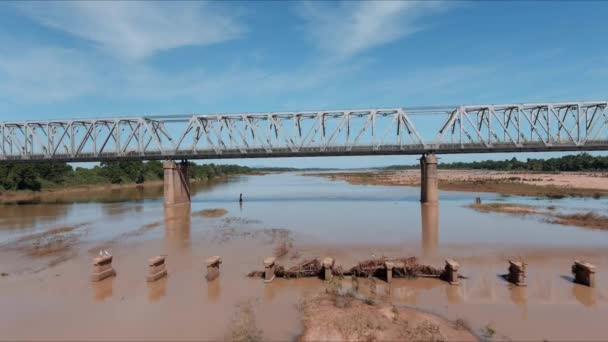 Burdekin Bridge Located North Queensland Australia Iconic Location Burdekin Shot — Stok video