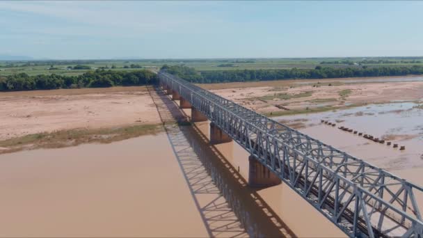 Burdekinův Most Který Nachází North Queenslandu Austrálii Kultovní Místo Burdekinu — Stock video