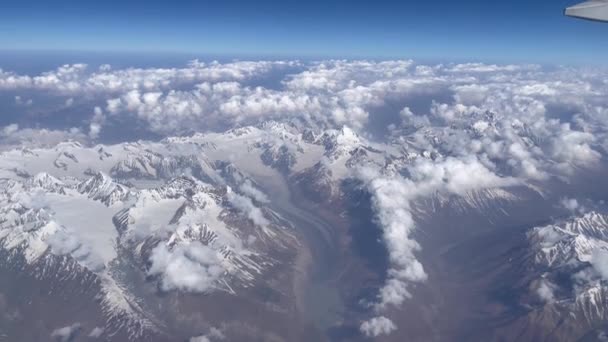 Himalayas Mountain Range Airplane Pov — Stock Video