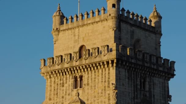 Wide View Sky River Torre Belm Torre Belm Fortified Tower — Stok Video