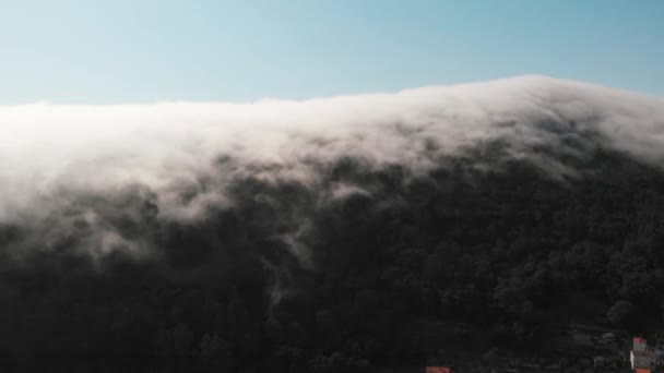 Must See Stunning View Moving Lenticular Clouds Flowing Crest Monte — Vídeo de stock