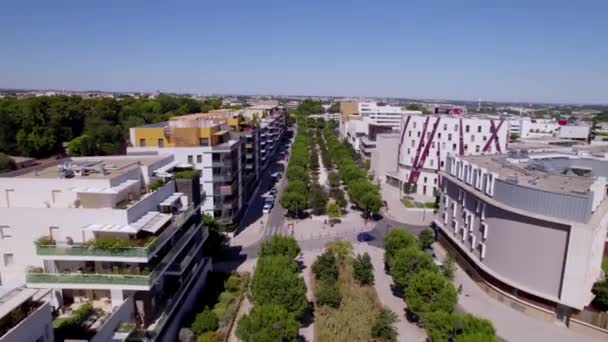 Drone Tiro Apartamentos Modernos Sur Francia — Vídeo de stock