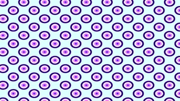 Repeating Circular Geometric Pattern Panning Seamless Background Dots Rounds Panning — Vídeo de Stock