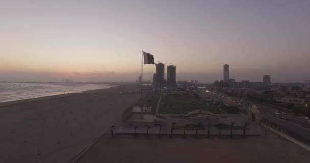 Pakistan Flag Sea View Pakistan — Video