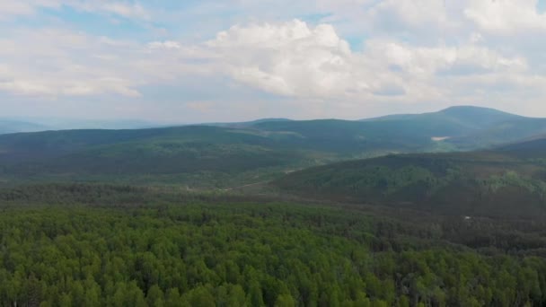 Drone Video White Mountains Fox Alaska Sunny Summer Day — Stockvideo