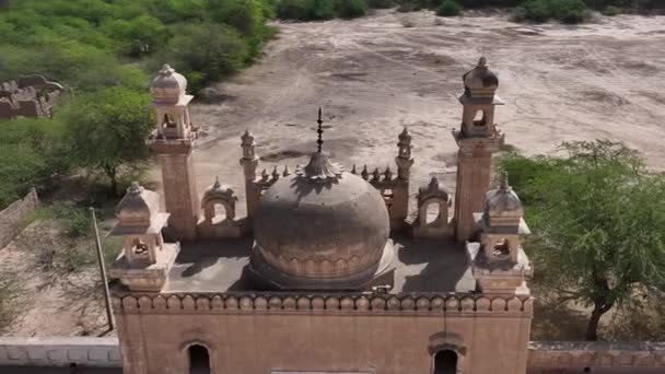 Derawar Fortress Cholistan Desert Captured Video Drone — Vídeo de stock