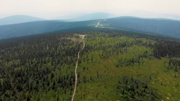 Drone Βίντεο Του Wickersham Dome Πεζοπορία Μονοπάτι Στα Λευκά Όρη — Αρχείο Βίντεο