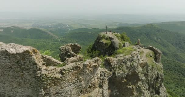 Birdseye Shot Azeula Fortress Beautiful Landscape — Vídeos de Stock