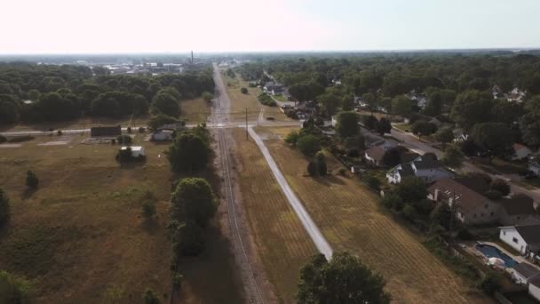 High Dolly Inward Railroad Town — Stock Video