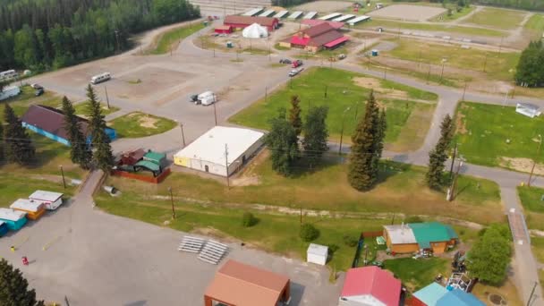 Видео Ярмарки Tanana Valley State Fairgrounds Фэрбенксе Аляска Солнечный Летний — стоковое видео