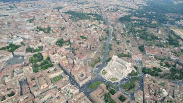 Aerial Colosseum Center Rome Italy — Vídeos de Stock