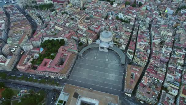 Aerial Naples Italy Sunset — Vídeo de stock