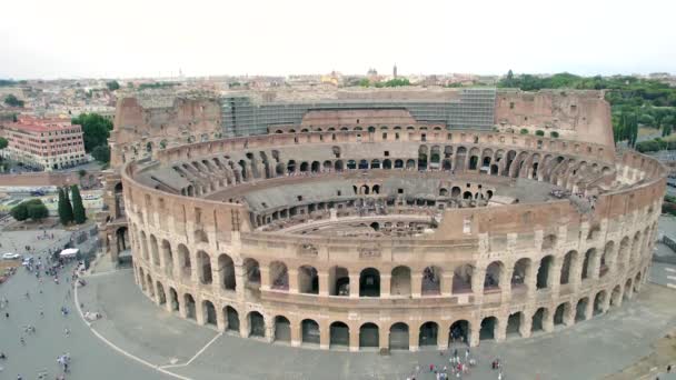 Aerial Colosseum Center Rome Italy — Stock videók