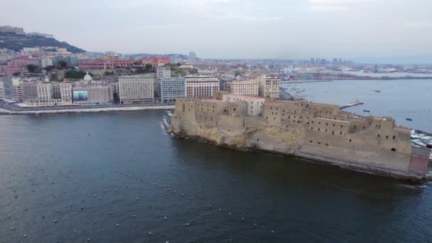 Aerial Naples Italy Sunset — Wideo stockowe