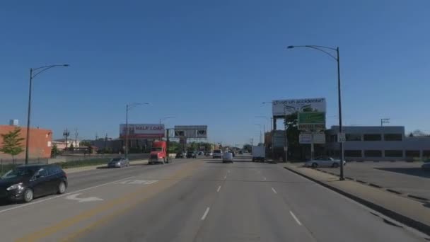 Fpv Driving Cicero Ave Chicago Illinois I294 I55 Rush Hour — Video Stock