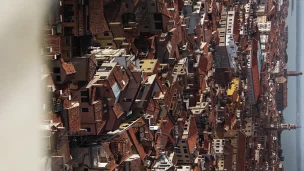 Frumosul Oraș Istoric Italian Veneția Împușcătură Verticală Stabilire Fără Oameni — Videoclip de stoc