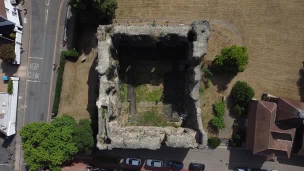 Bird Eye View Canterbury Castle Castle Street Canterbury Kent — Stockvideo